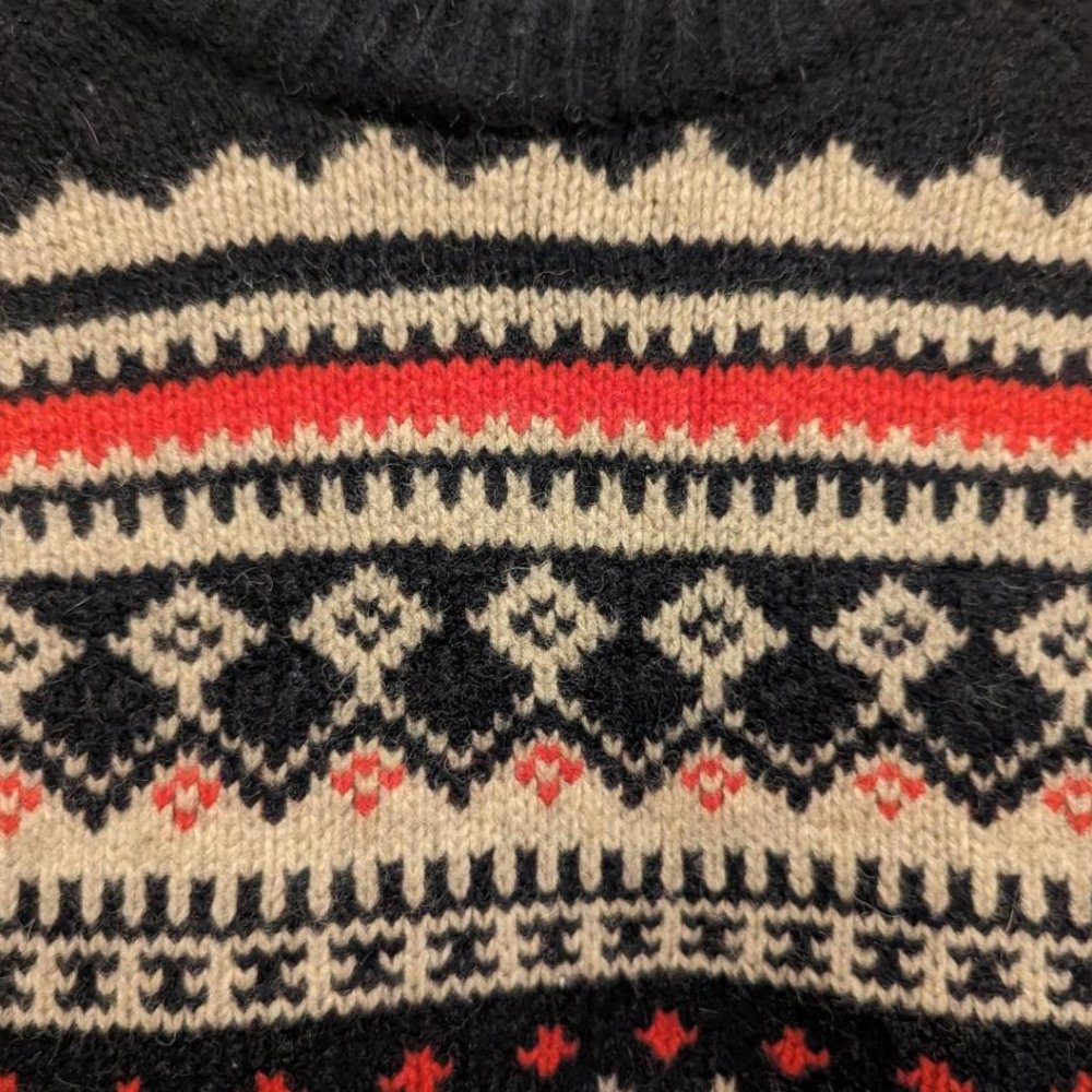 J. CREW Fair Isle Crew Neck Ski SWEATER 100% Wool Cabincore Country  Size M - Picture 4 of 7
